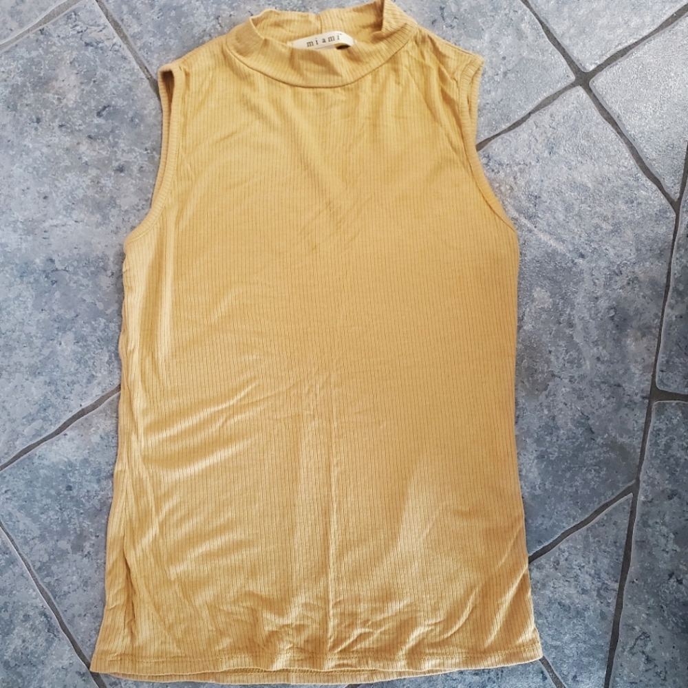 Miami Yellow Fitted Tank Top